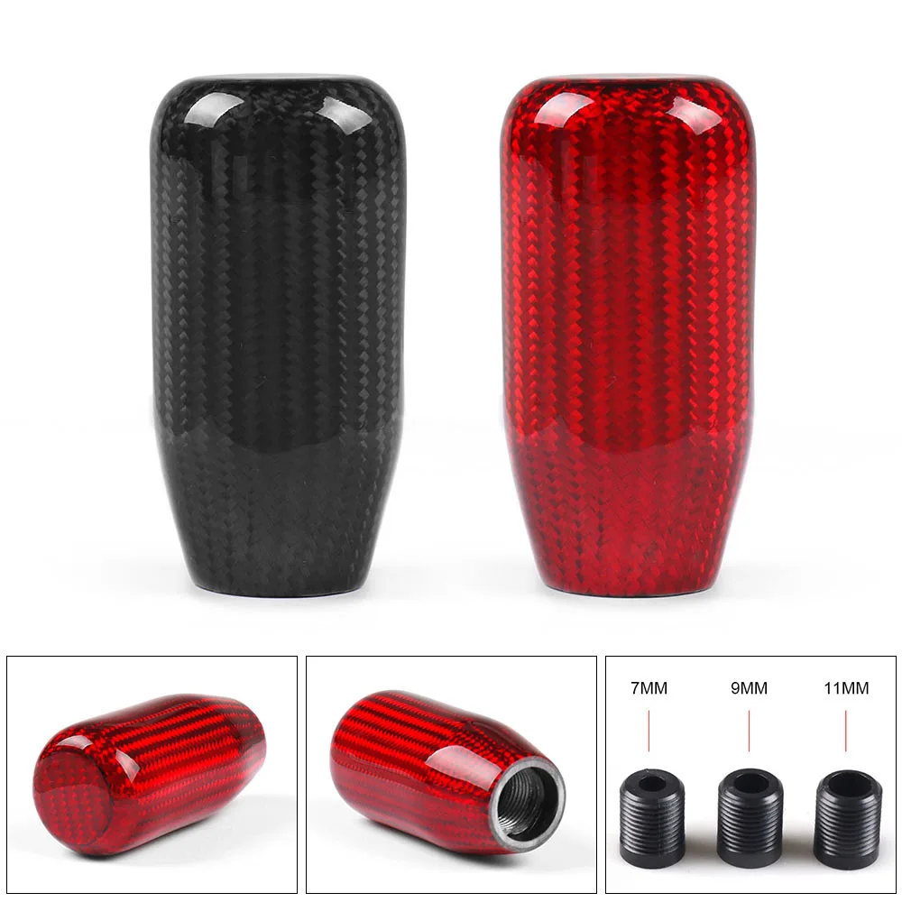 

Universal Real Carbon Fiber Manual Gear Shift Knob Stick Shifter Lever Knob Handle Knob