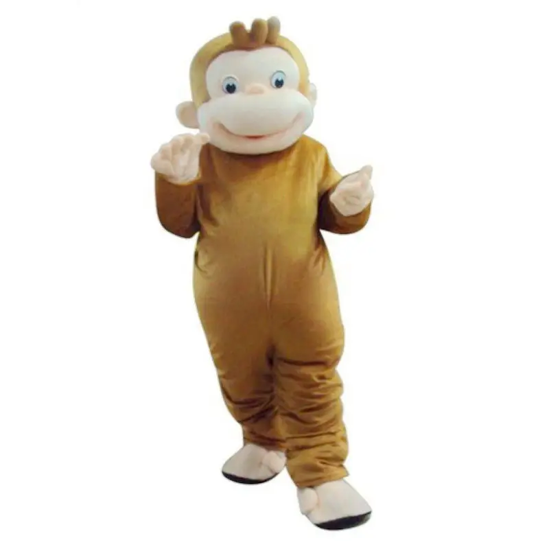 

Brown Monkey Mascot Costume Halloween Cosplay Party Game Costume Cartoon Character Handmade Adult Size Birthday Gift for Kids