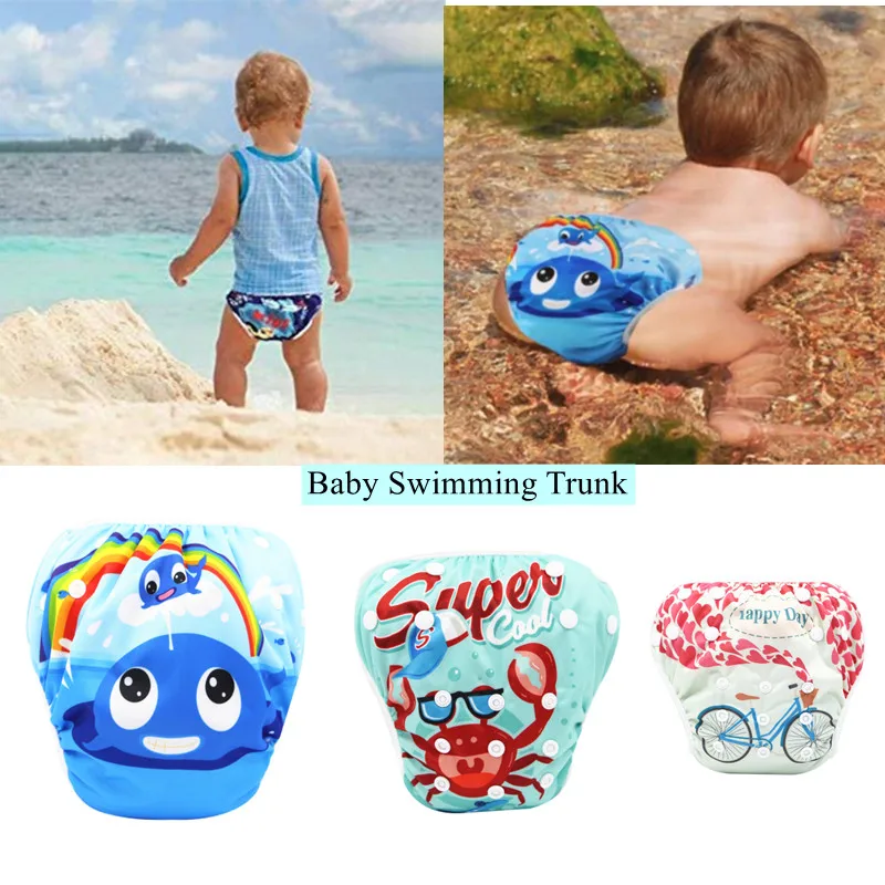 

Детский купальник для младенцев, ребенок, ребенок, мальчики, девочки, мультяшный подгузник из набивной ткани, герметичный, дышащий, один раз...