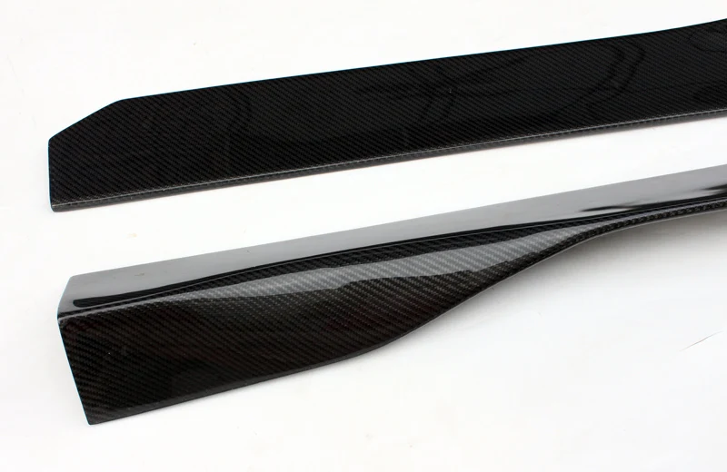 Car-styling Carbon Fiber Side Skirt Extension Add-on Type C Universal Fitment Auto Body Kit Glossy Fibre Exterior Door Step Trim |