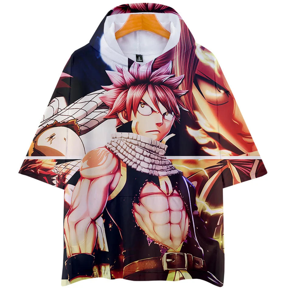 Футболка в стиле Харадзюку С Капюшоном и хвостом Феи для мальчиков девочек аниме