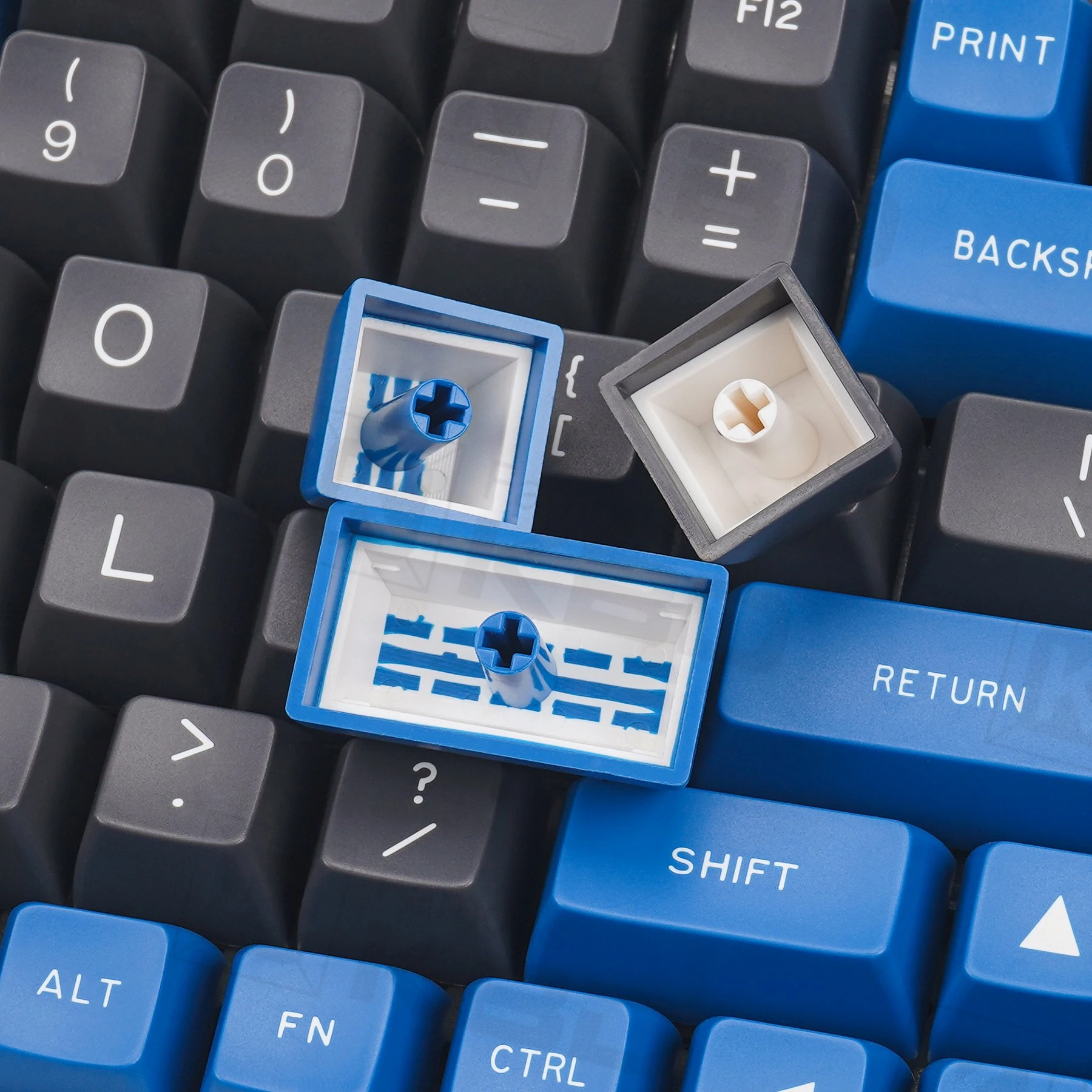 MAXKEY SA колпачки клавиш Синий Серый ABS Материал 131 клавиши подходит для большинства