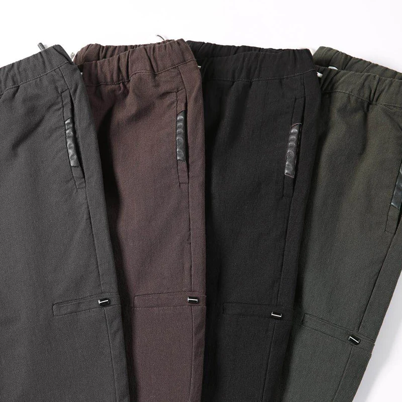 

2019 New 4 Colors Stretch Casual Pants Fashion Casual Elastic Waist Slim Fit Green Trousers Male Coffee Black Gray Brand Clothes