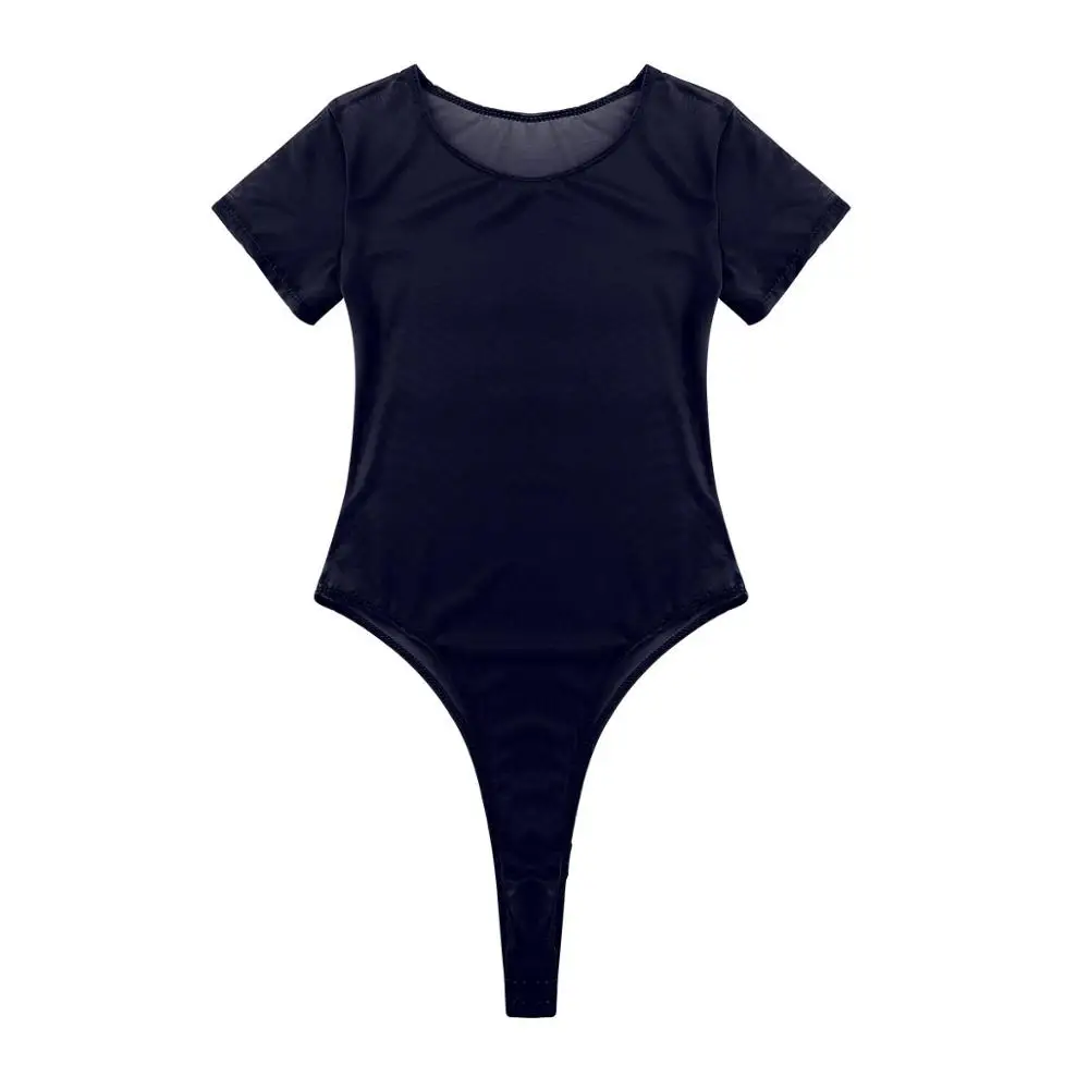 Женский прозрачный купальник из сетчатого материала боди с высоким вырезом