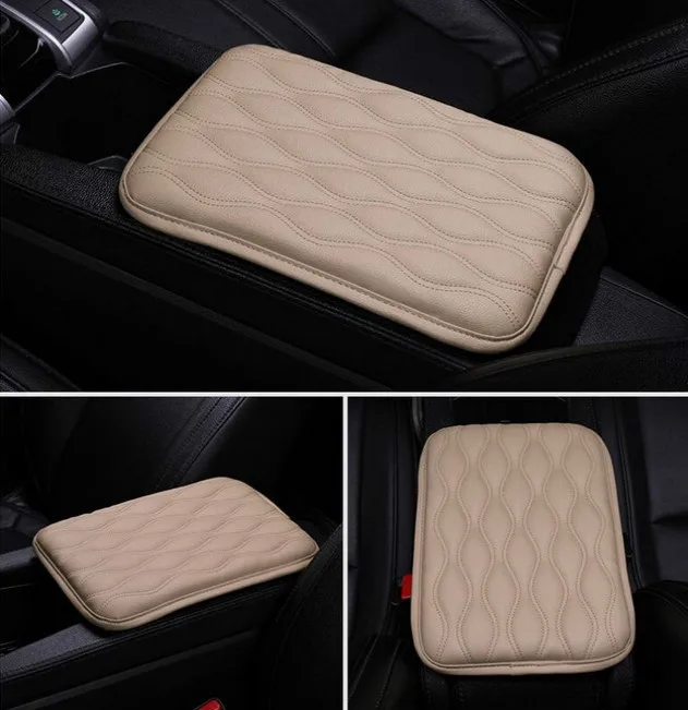 

Comfort Armrest Pad Console Box Car Protector Pu Leather 1 X Accessory Auto