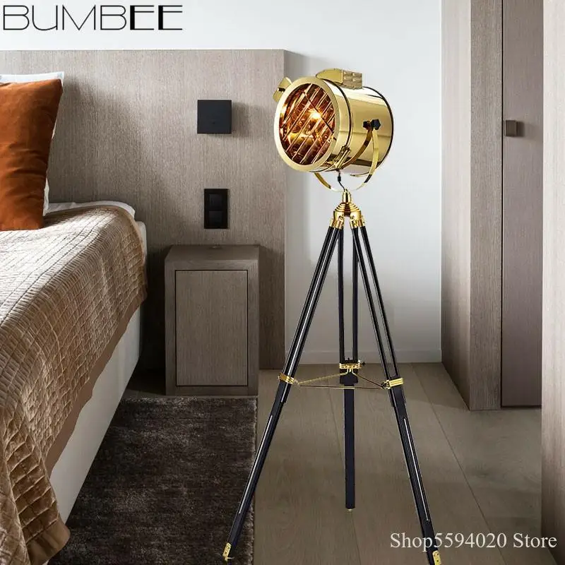 Американский Ретро тренога торшеры креативные скандинавские серебристые