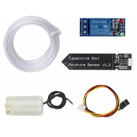 automatic irrigation diy kit self watering system with capacitive soil moisture sensor 1 channel 5v relay module and water pump