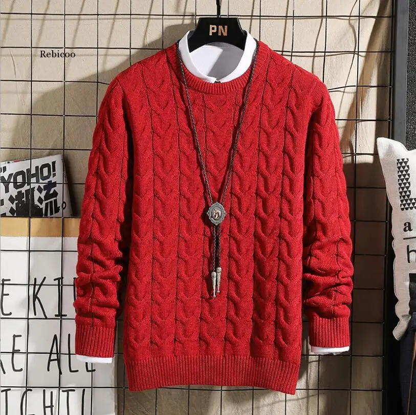 Мужской свитер с длинным рукавом зимняя верхняя одежда облегающая Обложка