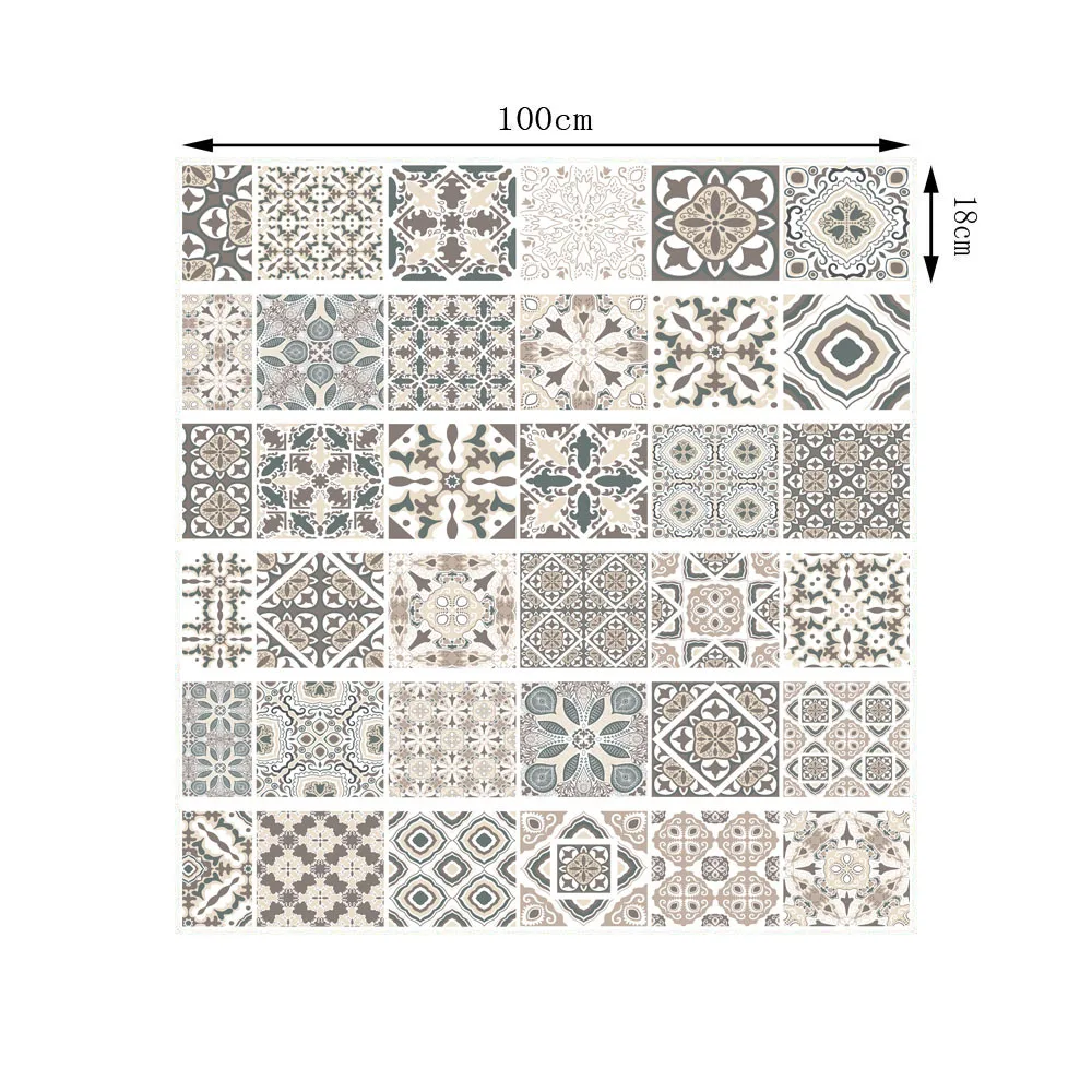 

European Self-adhesive Vinly Stickers Colorful Landscaping Waterproof Removable Stairs Sticker Home Decoration DIY Tile Sticker