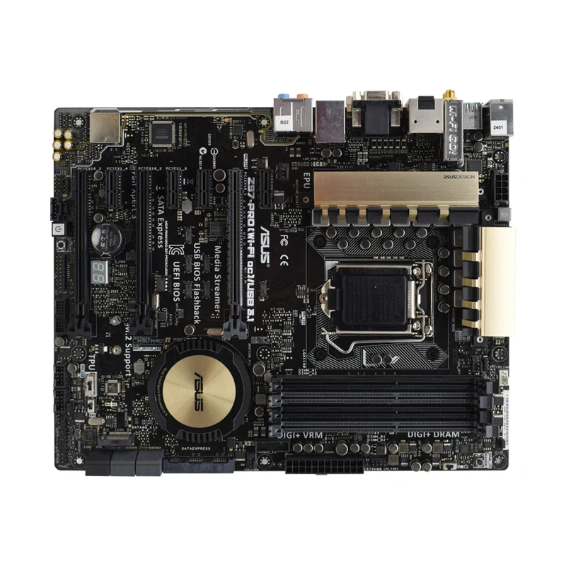 Billig Asus Z97-PRO(WiFi Ac)/USB 3,1 Desktop Verwendet Motherboard LGA 1150 DDR3 Z97 USB 3,0 SATA3 Pc Motherboard