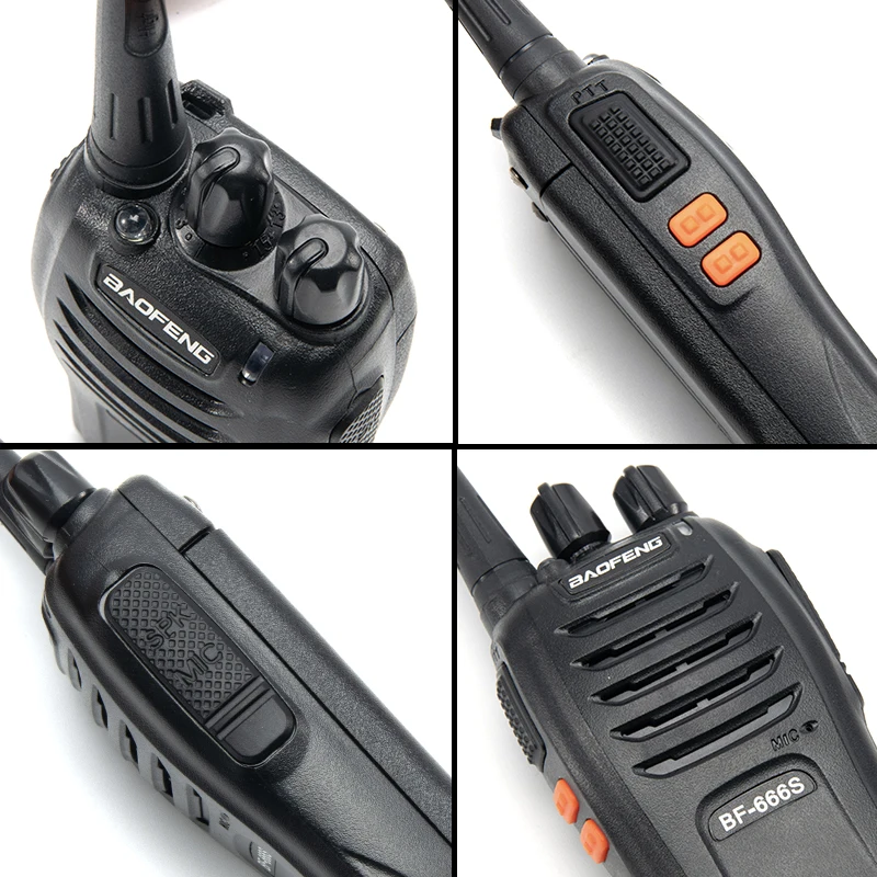 2PCS Baofeng BF-666S 666 S Two Way Radio Ham CB Walkie Talkie 400-470MHZ 5W 2800mAh Comunicador Transmitter Transceiver Portable
