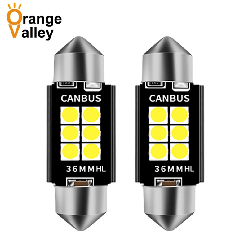 

500Pcs c5w led CANBUS 31 36 39 41 mm Festoon led bulb 3030 6 SMD reading lamp car Interior Light Error Free DC 12V