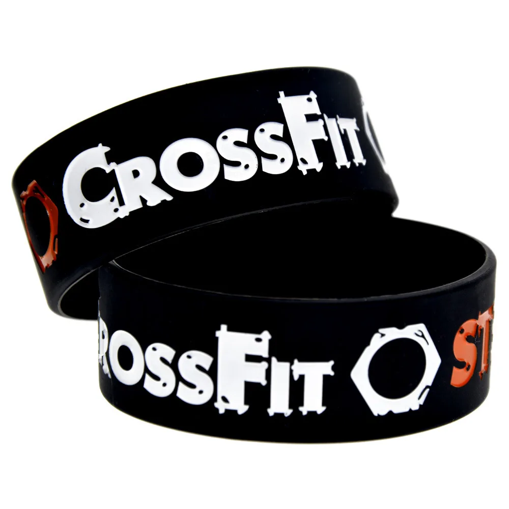 Модный и простой силиконовый браслет CrossFit в стиле стимпанк 1 дюйм спортивный
