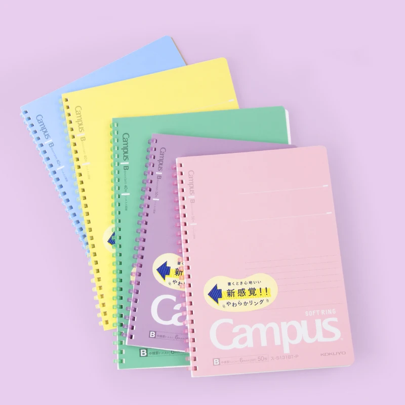 1pc KOKUYO Soft Ring Notebook Limited New Candy Color B5 40 Pages A5 50 Pages Coil Notebook Workbook Japanese Stationery