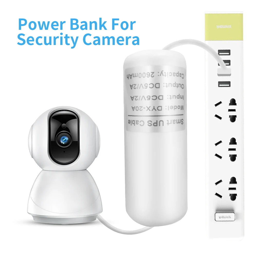

Sdeter 3200mAh Backup UPS Power Bank Charger USB DIY DC 5V Output Rechargeable Batteries For WiFi CCTV Security Camera LED Light