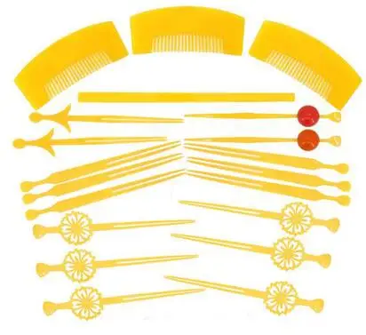 hairpin Высокое качество на заказ японский комплект кимоно цветок сливы косплей костюм красивая женщина сексуальное платье представление кимоно - Цвет: hairpin
