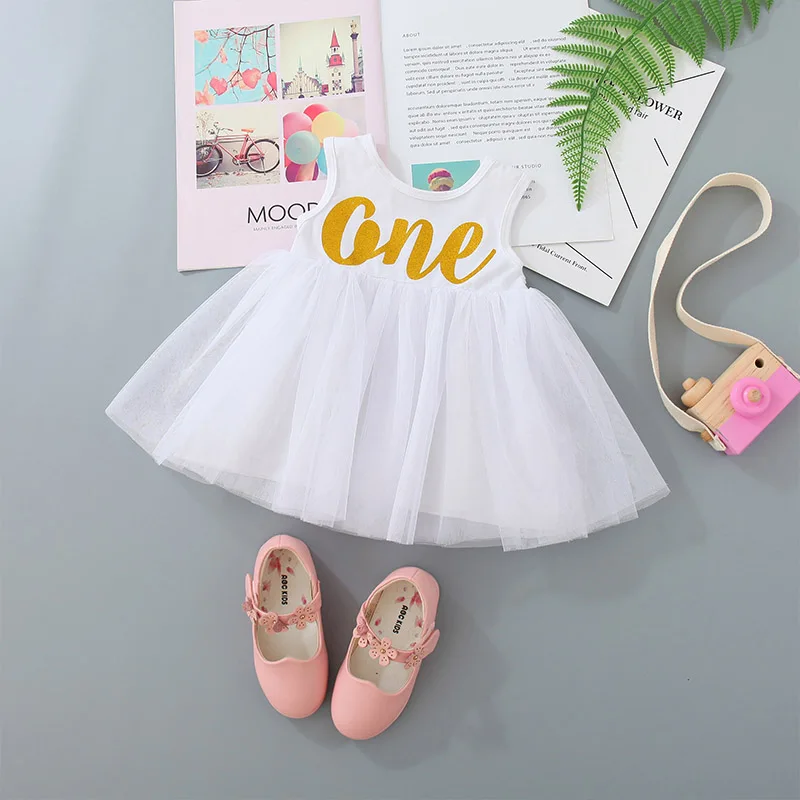 Модное платье принцессы для маленьких девочек детская одежда с принтом вечерние платья на день рождения