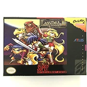 last bible iii video game with box for snes game cartridge english translate