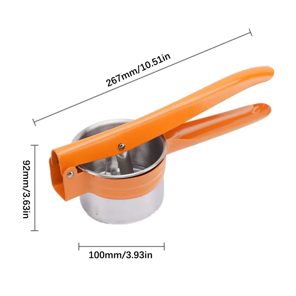 

Stainless Steel Potato Press Potato Masher With 3 Replaceable Fine Disks Rice Box Fruits Vegetables Baby Food Tools