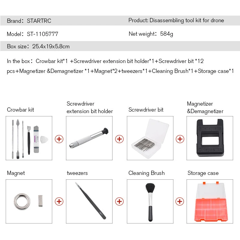 26в1 RoboMaster S1 отвертка Набор инструментов беспилотный ремонт деталей чехол для