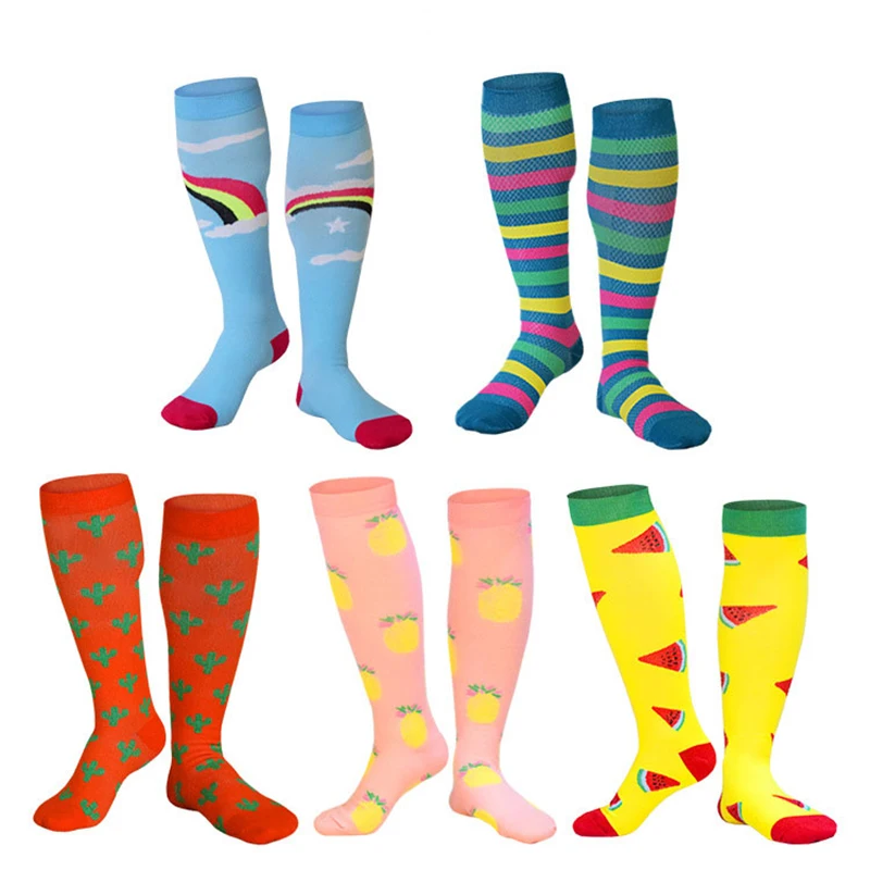 

Compression Stockings Fit For Varicose Veins Nylon Heart Shape Funny Men Women Outdoor Fitness Sports Soccer Stocking
