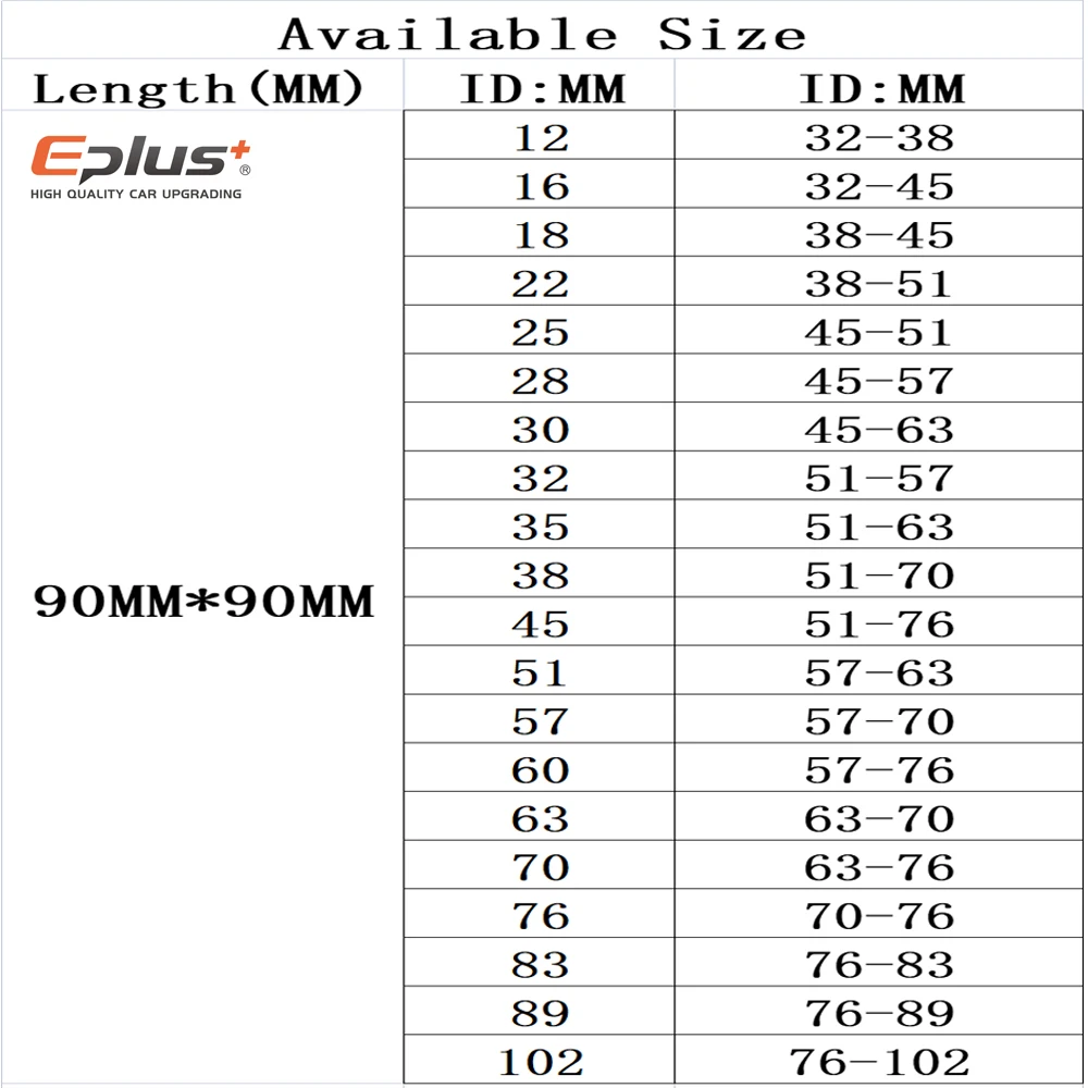 EPLUS Universal Silicone Tubing Hose 90 Degrees big to small Connector Car Intercooler Turbo Intake Pipe Coupler Red Multi Size |