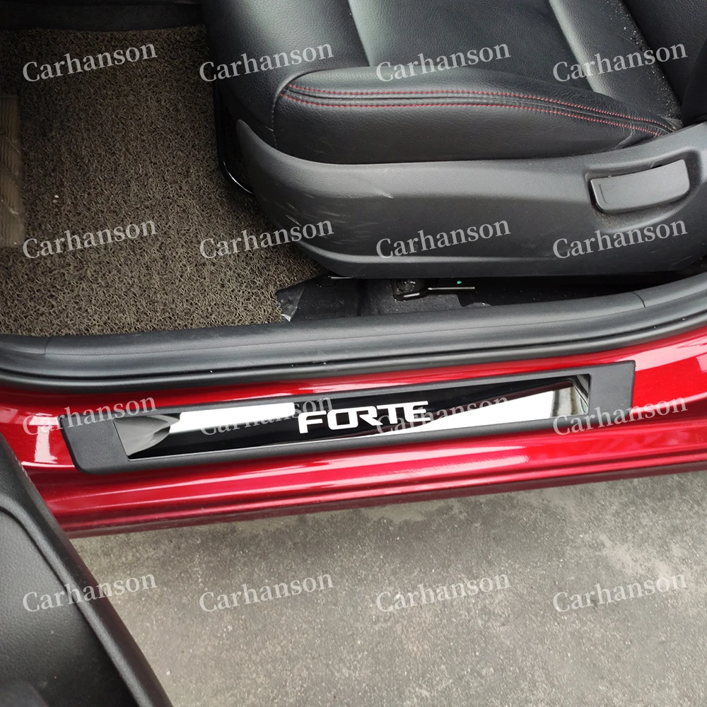 Накладка на порог для автомобиля Kia Forte аксессуары протектор автомобильной