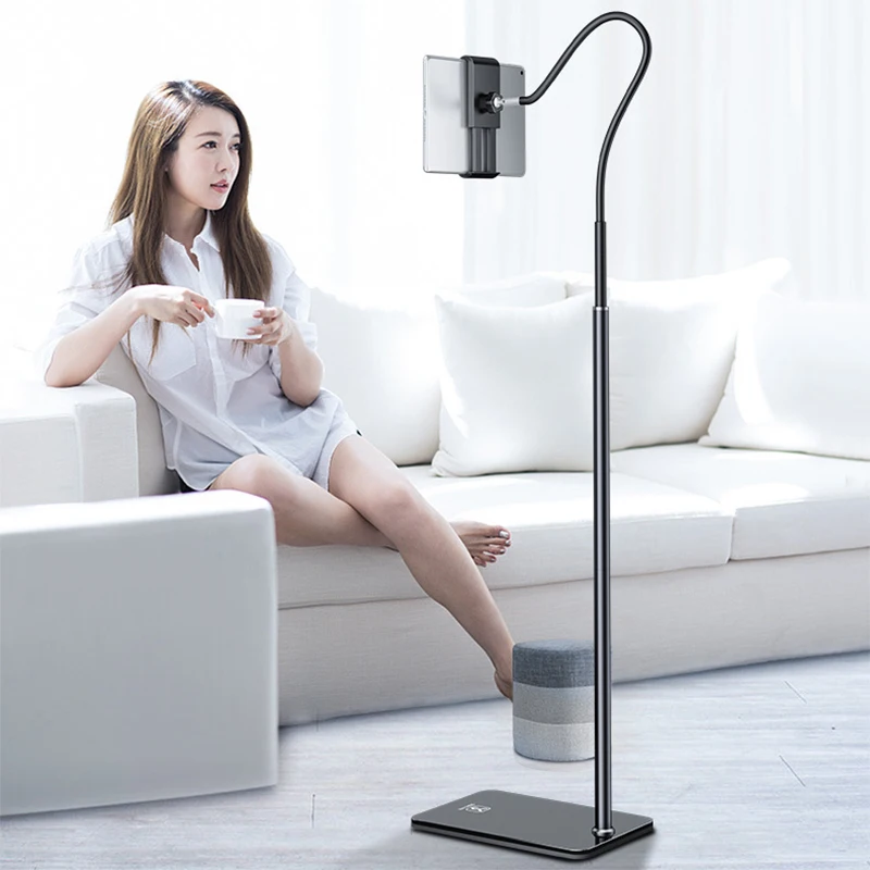 

High Quality Adjustable Floor Stand Holder Treadmill Bed 4.6-12.9 Inch Tablet Phone Holder Mount Flexible Gooseneck Stable Base