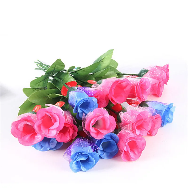 1 шт. светящаяся Роза имитация светящейся пластиковой розы лучший подарок на день