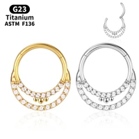 g23 titanium zircon cartilage spiral nose ring hoop sexy daith helix piercing septum puncture clips tragus earring body jewelry