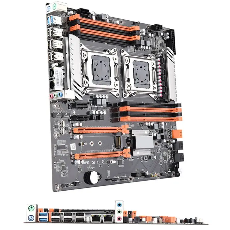 X79 двойной процессор Материнская плата LGA 2011 E-ATX USB3.0 SATA3 PCI-E 3,0 с двойной процессор Xeon материнская плата с M.2 слотом dual Giga LAN