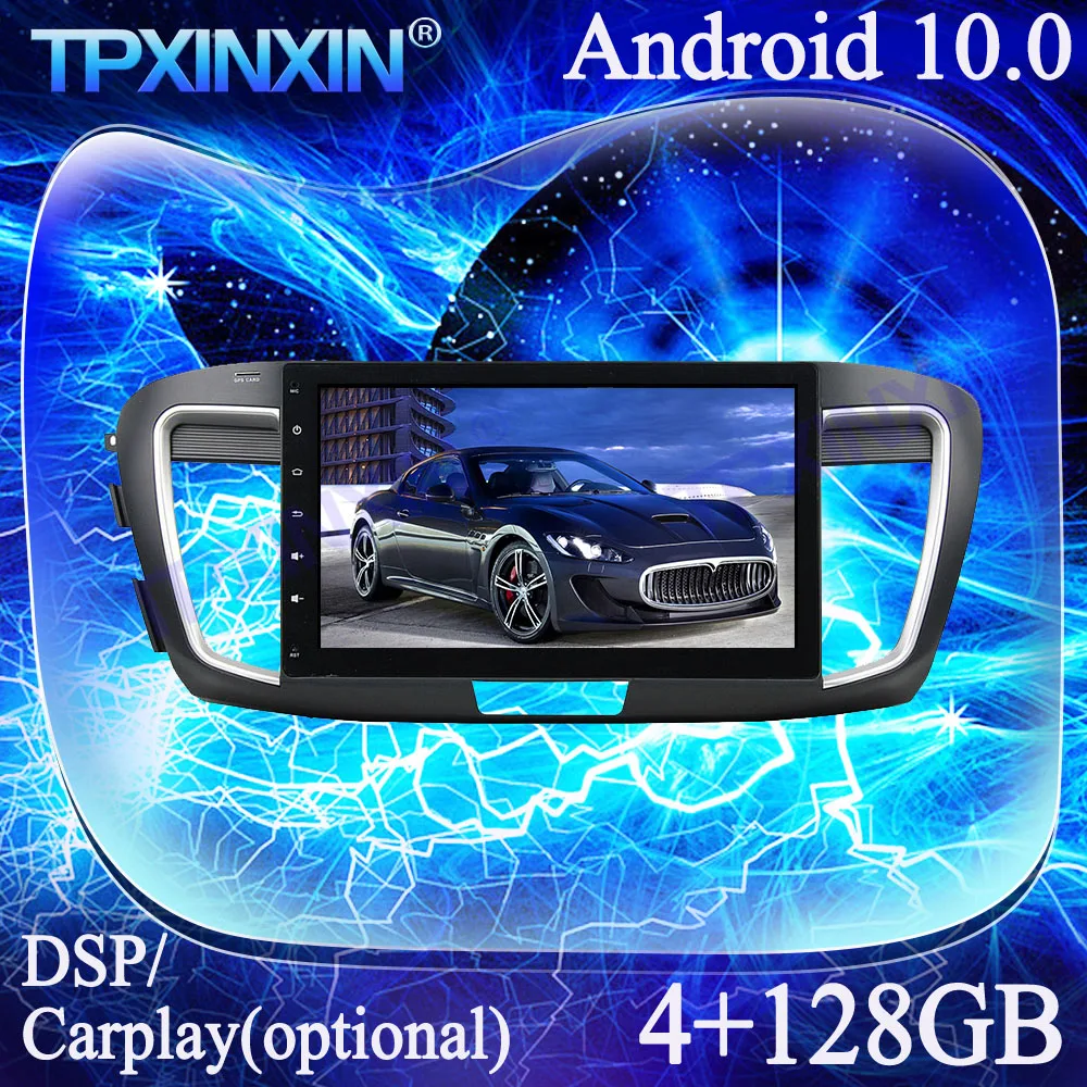Reproductor Multimedia para coche Honda Accord, unidad principal de Radio DSP, Android 10,0, 4G + 128G, PX6, Carplay, grabadora de cinta, GPS Navi, para Honda Accord 9 2013-2015