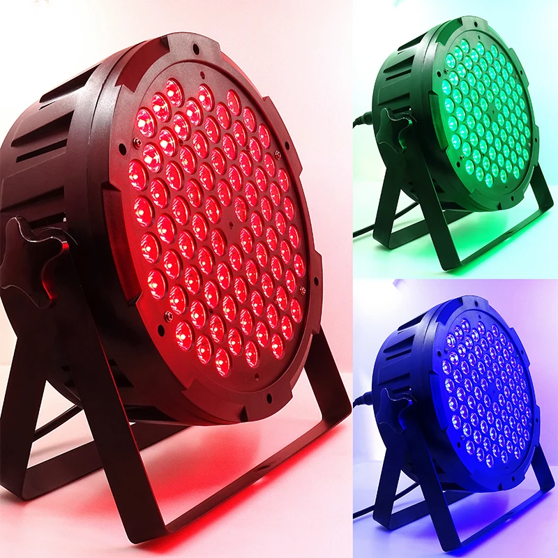 80x3W RGBW Цветные led Par огни плоские par dmx512 Свадебная вечеринка в стиле диско