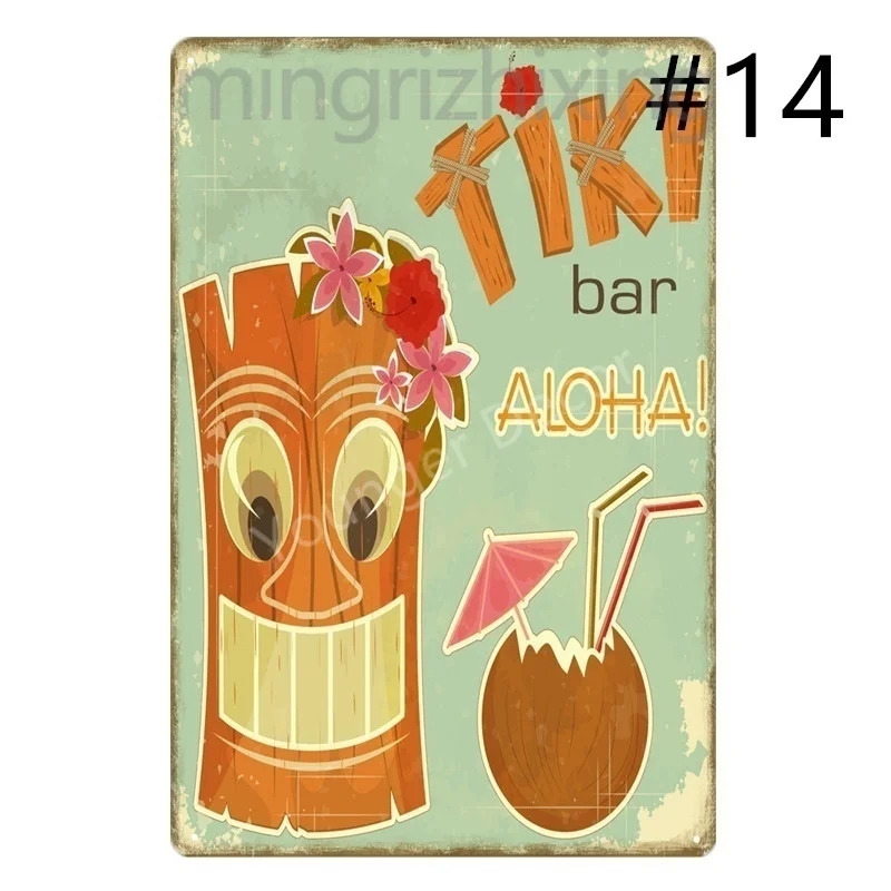 Добро пожаловать в Гавайскую вечеринку украшения Алоха тики постер на стену