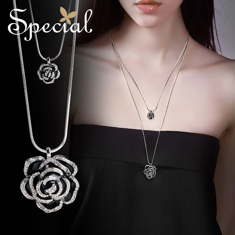 

The SPECIAL New Fashion euramerican flower multi-layer short necklace women's necklace long necklace for women ,S2002N