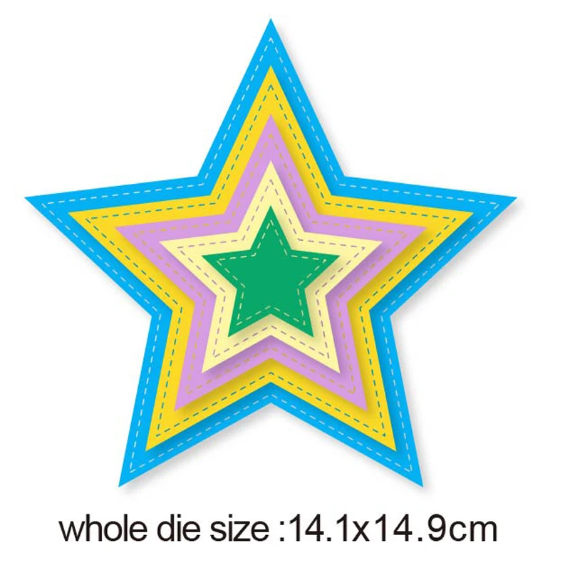 

Layer Pierced Star frame Metal Cutting Dies Stencils 2020 New Craft Die Cut for DIY Scrapbooking Album Paper Card