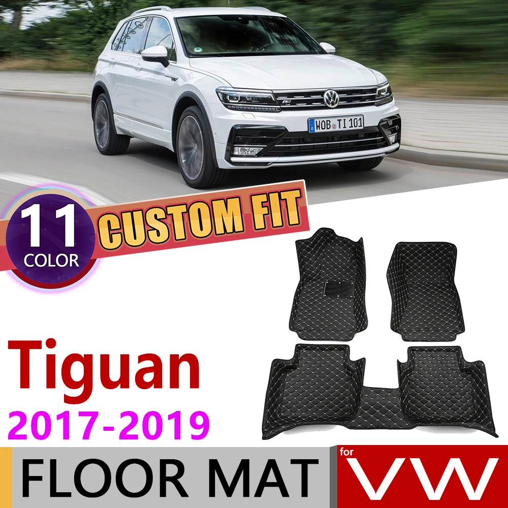 Автомобильные кожаные коврики на заказ для Volkswagen VW Tiguan 5N 2017 2018 2019 5 мест