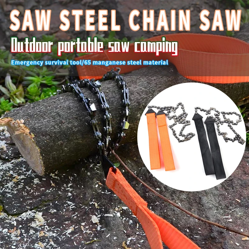 

Cutting Machine Portable Handheld Survival Chain Saw Emergency Chainsaw with Bag Camping Hiking Tool Garden Tools Freeship