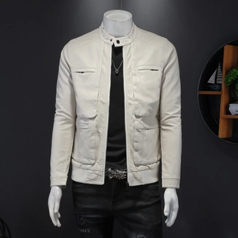 Мужская куртка из искусственной кожи мотоциклетная 3XL 4XL мужские куртки черные