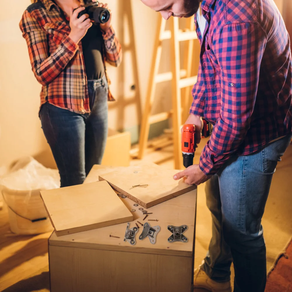 

10Pcs Home Furniture Fixed Fittings Mending Joining Corner Bracket Bronze