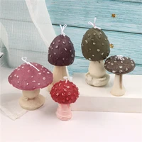 new beautiful mushrooms silicone candle mold carving art aromatherapy plaster home decoration mold wedding gift handmade