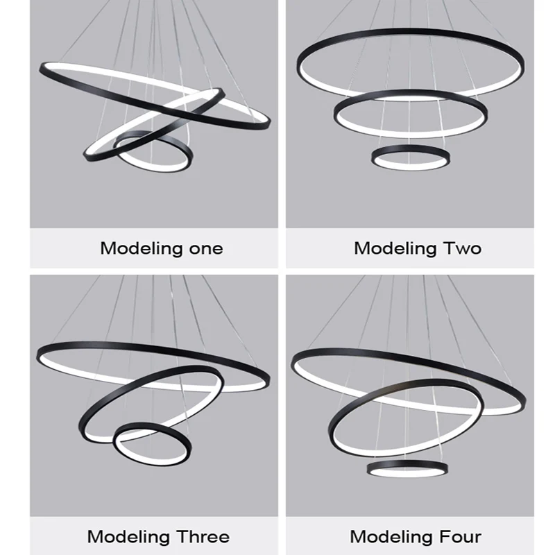 

Lampara Colgante Modern LED Chandelier Hanging Lamp Rings Ceiling Chandelier Lighting For Living room Dining Room Light Fixtures