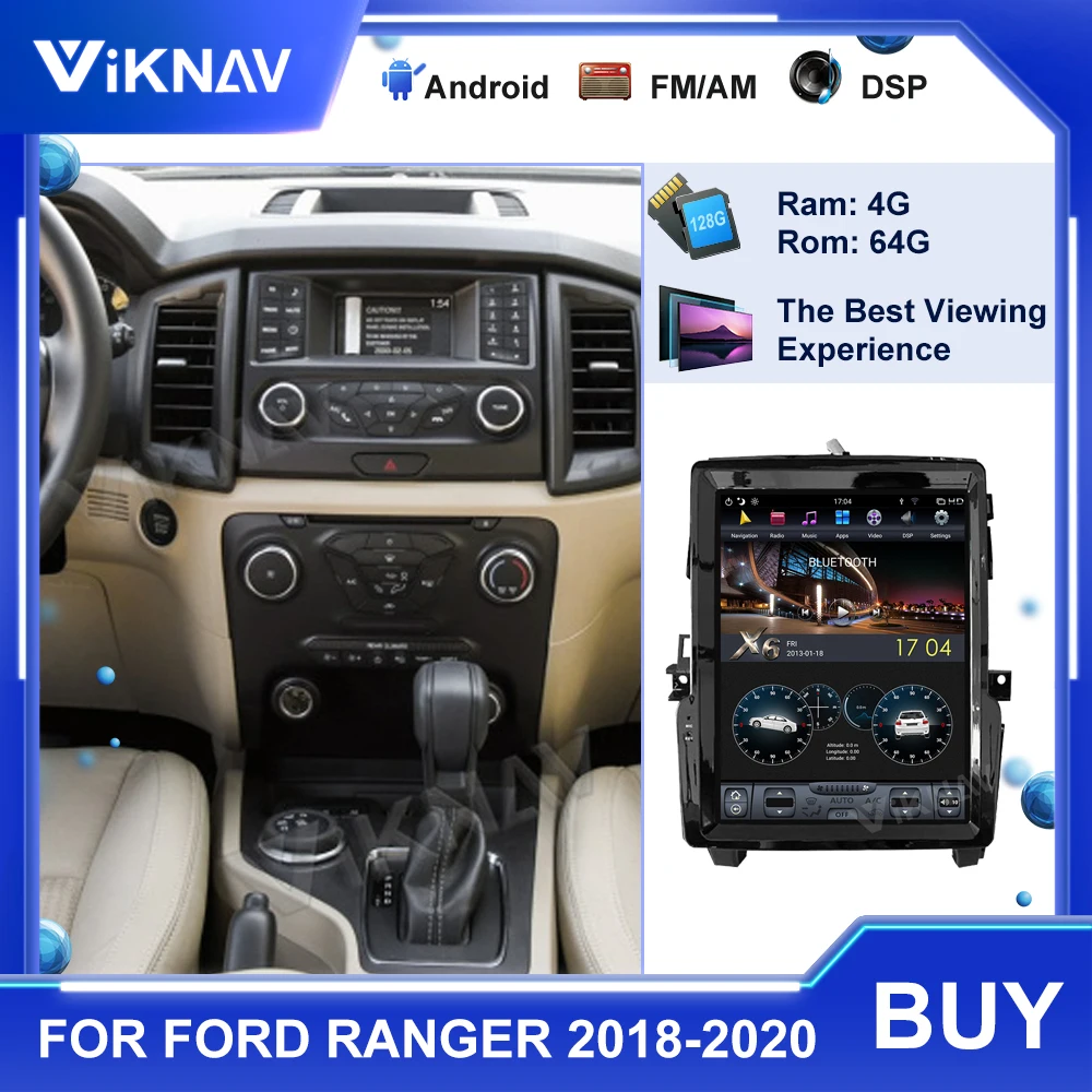 

Автомагнитола на Android для Ford Ranger 2018, 2019, 2020, HD сенсорный экран, GPS-навигация, стерео, мультимедийный плеер, головное устройство 2 din