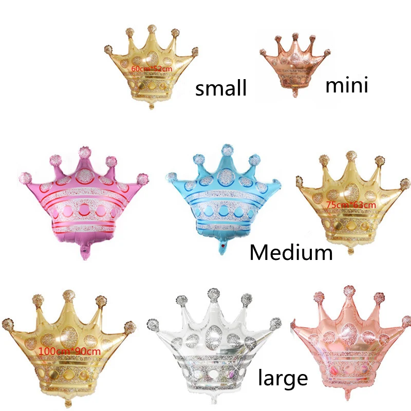 Большая корона алюминиевая пленка шар из алюминиевой фольги средняя Корона