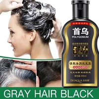 1pcs natural fast hair dying polygonum shampoo ginger hair dye permanent black hair shampoo for women and men gray hair removal