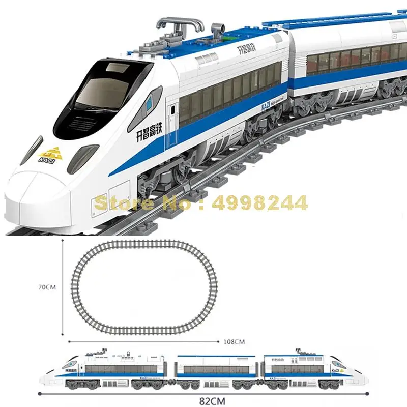 474 шт. на батарейках Электрический поезд высокоскоростной рельс diy kazi
