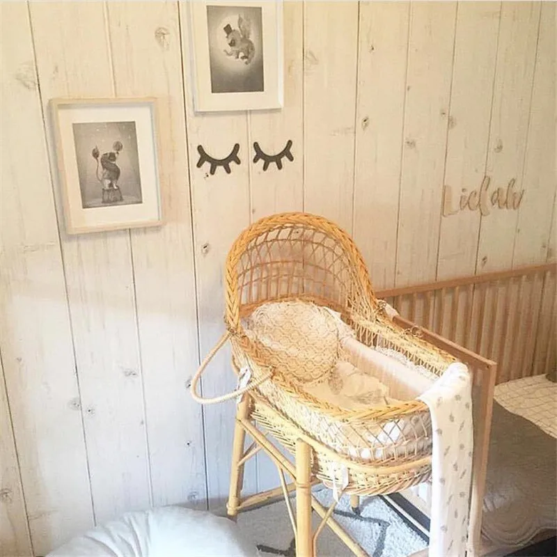 1 пара 3D наклейки на стену с ресницами милый деревянный скандинавский стиль дети