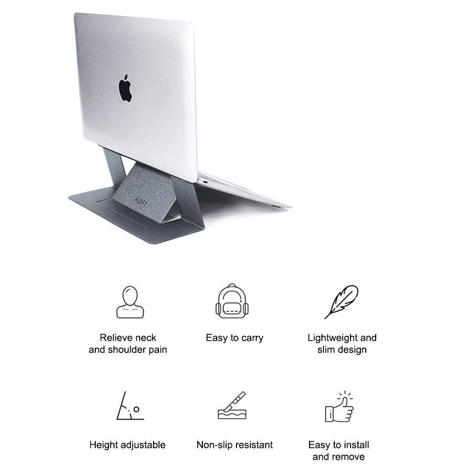 Laptop Stand Invisible Folding Ultra-thin Portable Apple Macbookpro Desktop Heightening Bracket