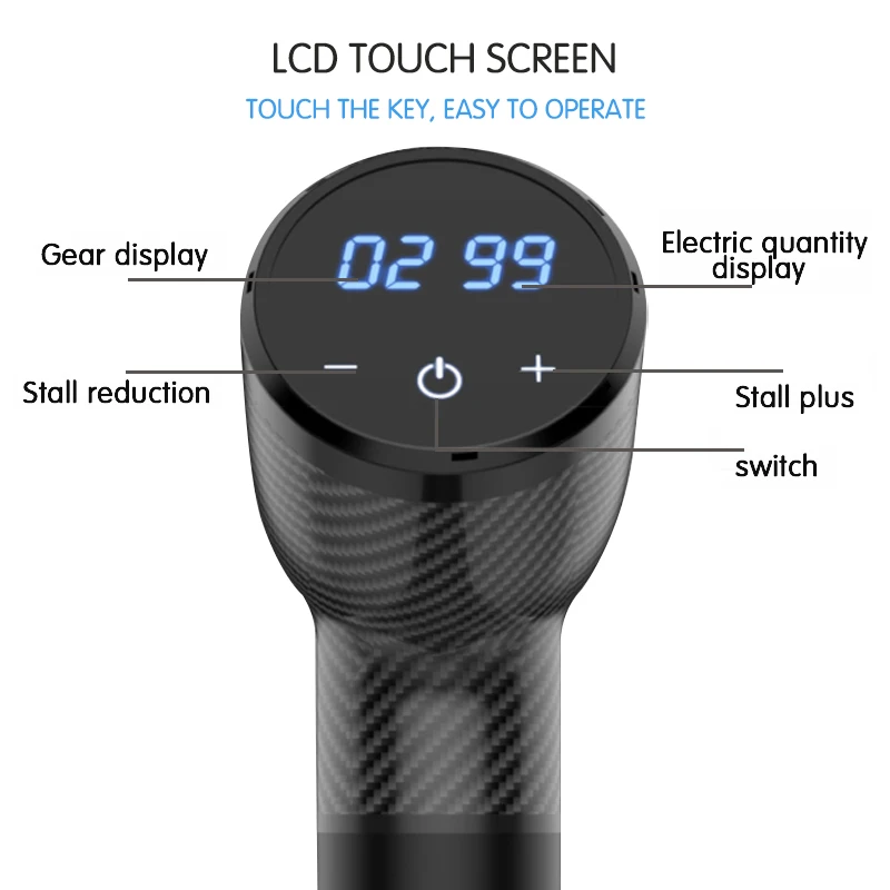 Электрический массажный пистолет для мышц массажер глубоких тканей с ЖК экраном