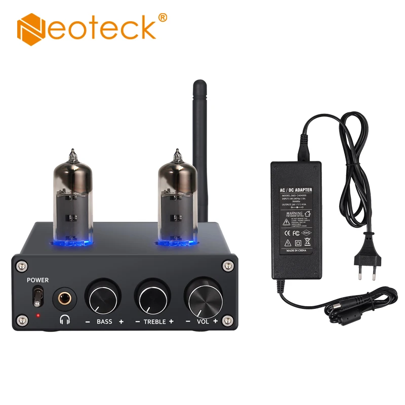 Noeteck 6J4 вакуумный ламповый усилитель предусилитель Bluetooth 4,2 усилитель с тройной Регулировка тона баса для домашнего звукового театра